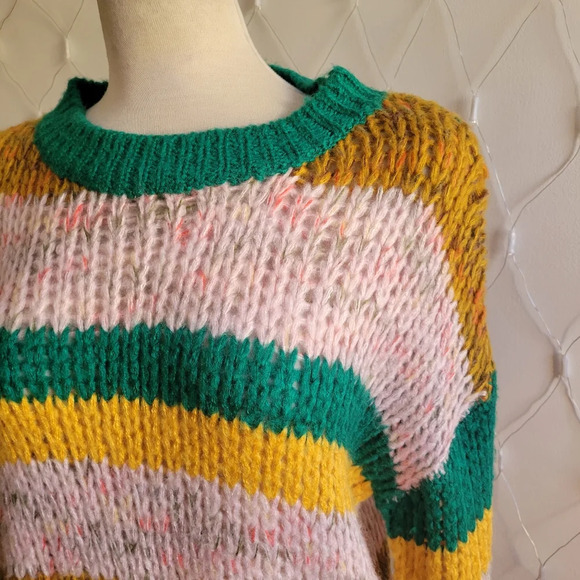 Gigio Sweater / Striped & Colorful / Oversized Small - Picture 3 of 6